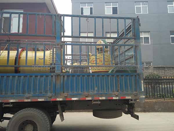 发往安徽省六安市舒城县鸡粪烘干机现场实拍